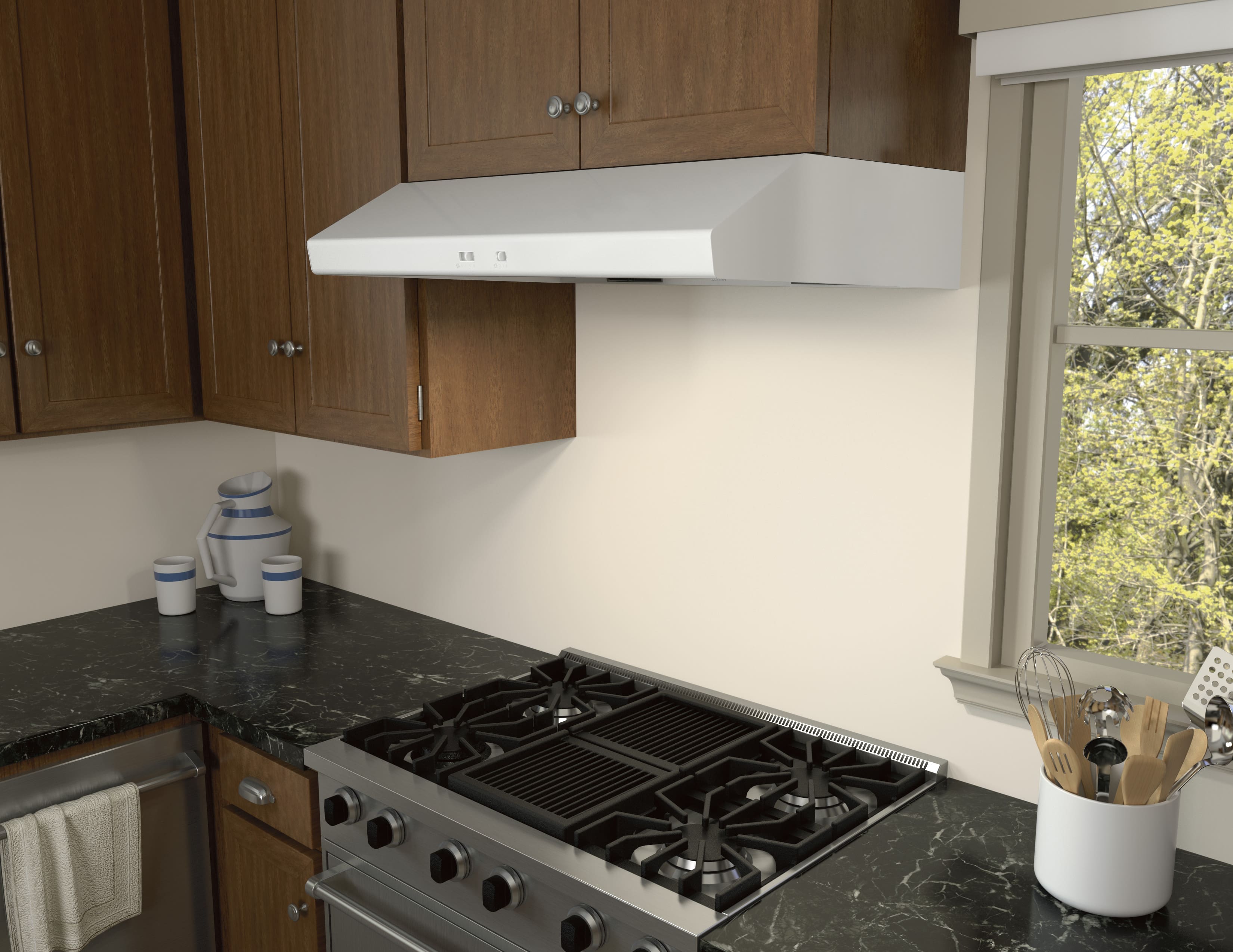 Zephyr - 36 inches - Externally Vented - Under cabinet Range Hood - White - Image 5